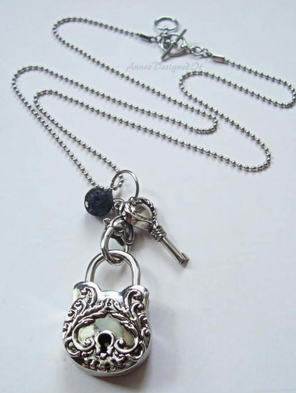 Hand Made - Aromatherapy- Heart Lock Necklace